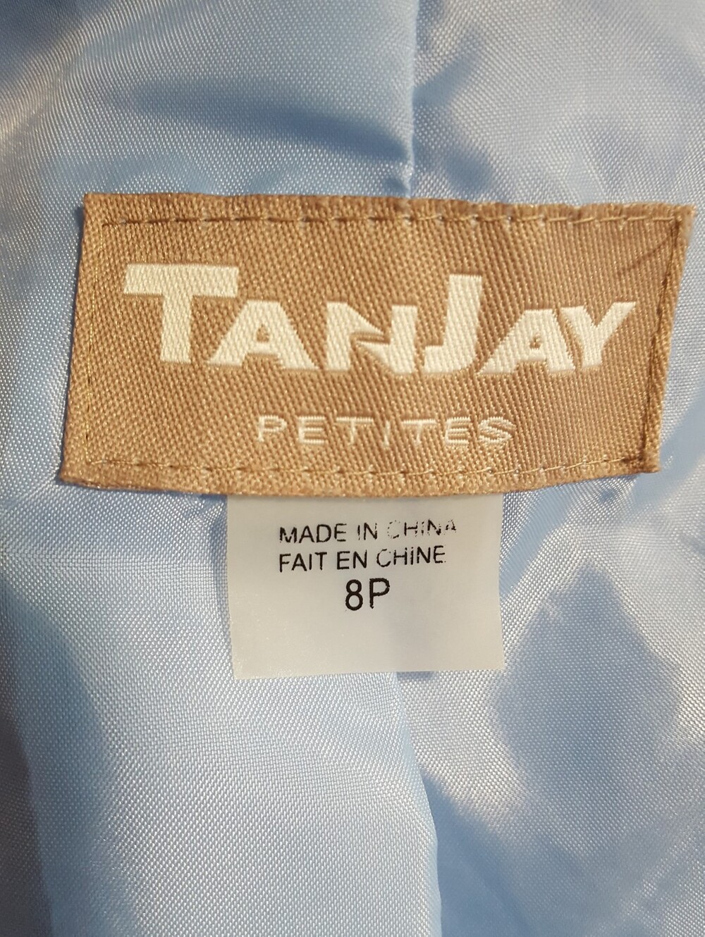 TanJay Vintage Light Blue Faux Suede Zip-Front Blazer Jacket - Picture 13 of 13
